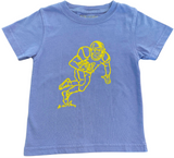 Short-Sleeve Purple/Yellow Football Player T-Shirt