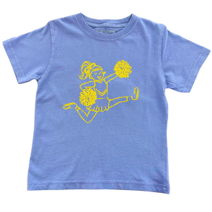 Short-Sleeve Purple/Yellow Gold Cheerleader T-Shirt