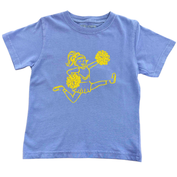 Short-Sleeve Purple/Yellow Gold Cheerleader T-Shirt