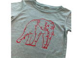 Short-Sleeve Gray Elephant T-Shirt