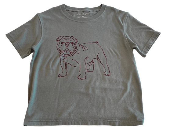 Short-Sleeve Gray Bulldog T-Shirt