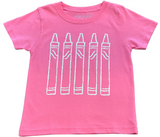 Short-Sleeve Pink Crayons T-Shirt