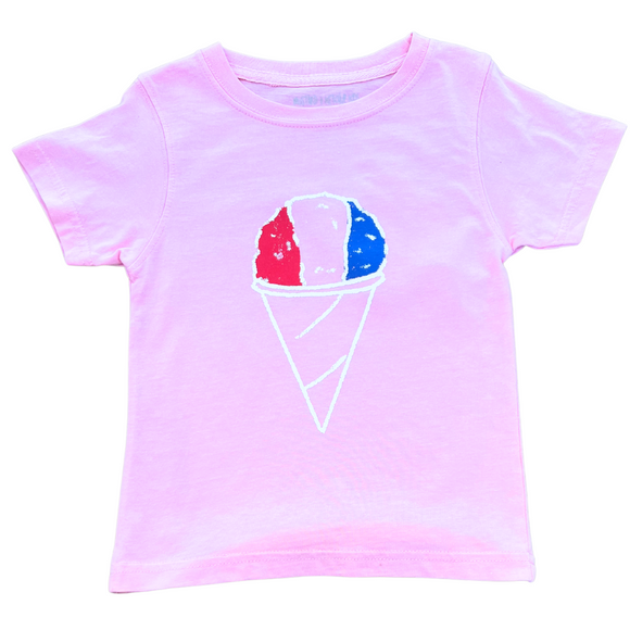 Short-Sleeve Light Pink Snow Cone T-Shirt