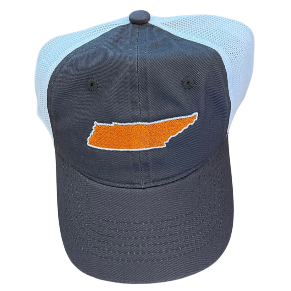 Gray White State of Tennessee Trucker Hat Mustard Ketchup Kids