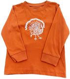 Long-Sleeve BURNT ORANGE Turkey T-Shirt