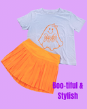 Short-Sleeve Light Purple Halloween Ghost T-Shirt