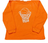 Long-Sleeve Orange Basketball T-Shirt