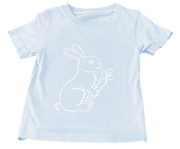 Short-Sleeve Lt. Blue Bunny with Carrot T-Shirt