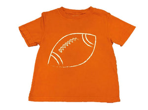 Short-Sleeve Burnt Orange/White Football T-Shirt