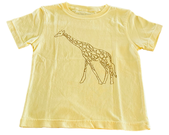 Short-Sleeve Yellow Giraffe T-Shirt