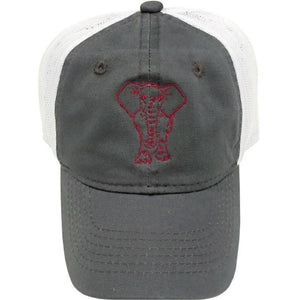 Gray/Crimson Elephant Trucker Hat