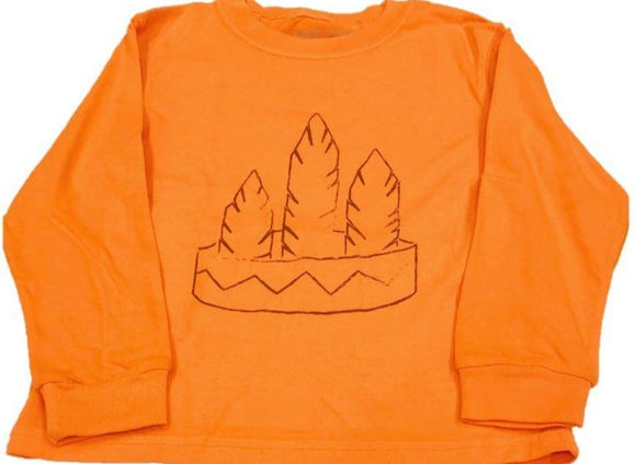 Long-Sleeve Orange/Brown Headband T-Shirt