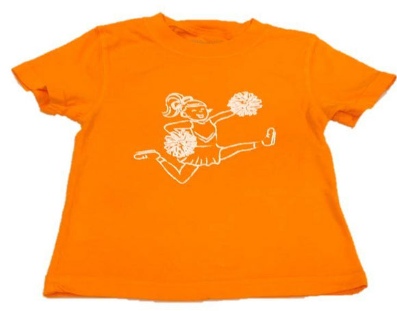 Short-Sleeve Orange/White Cheer T-Shirt