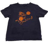 Short-Sleeve Navy/Orange Cheerleader T-Shirt