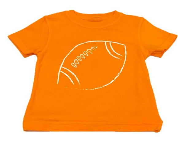 Short-Sleeve Bright Orange/White Football T-Shirt