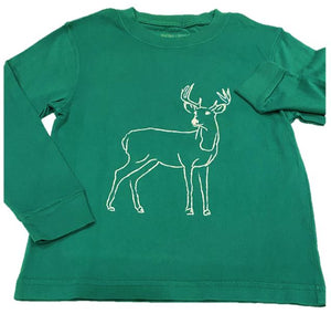 Long-Sleeve Green Deer T-Shirt