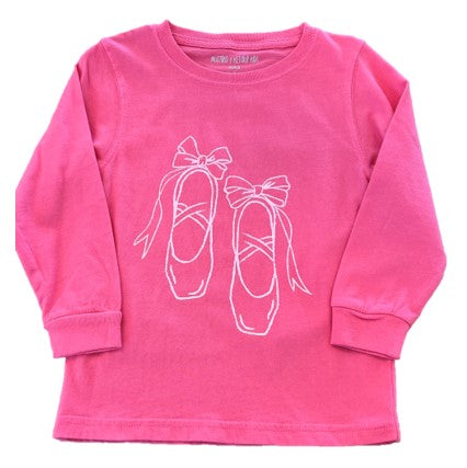Long-Sleeve Pink Ballet Slippers T-Shirt