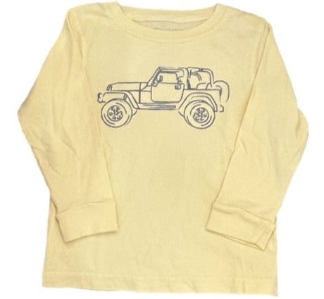 Long Sleeve Yellow Jeep T-Shirt