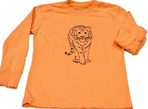 Long-Sleeve Orange/Navy Tiger T-Shirt