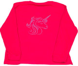 Long-Sleeve Pink Unicorn T-Shirt