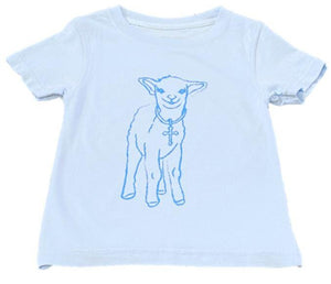 Short-Sleeve Light Blue Lamb T-Shirt