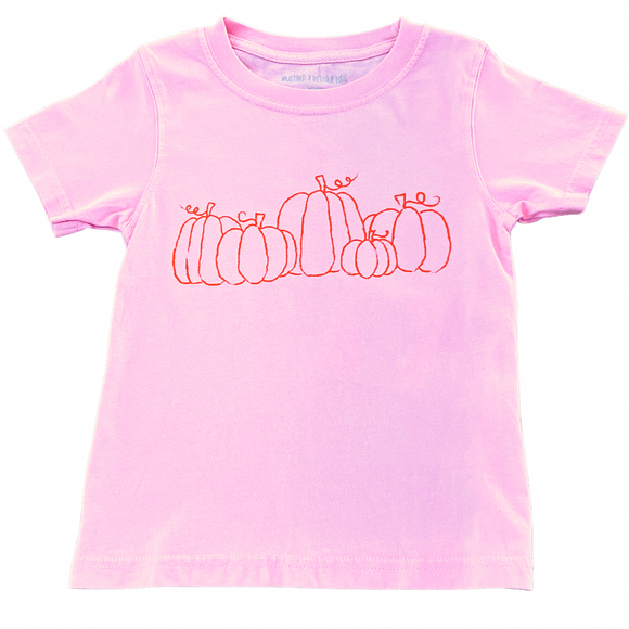 Short-Sleeve Light Pink Pumpkin T-Shirt
