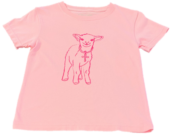 Short-Sleeve Light Pink Lamb T-Shirt