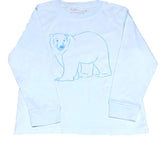 Long-Sleeve Light Blue Polar Bear T-Shirt