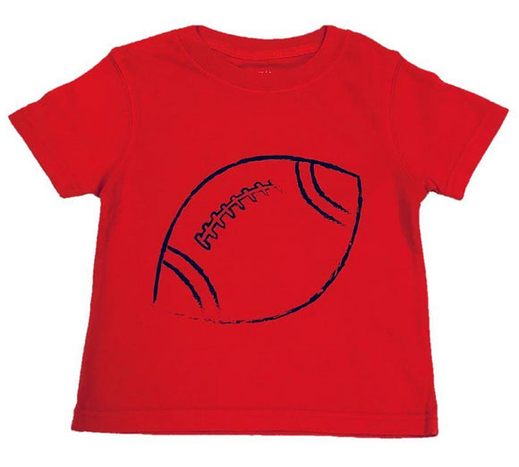 Short-Sleeve Red/Navy Football T-Shirt