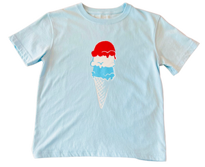 Short-Sleeve Patriotic Ice Cream Cone T-Shirt