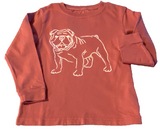Long-Sleeve Maroon Bulldog T-Shirt