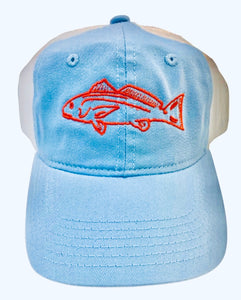 Light Blue Redfish Trucker Hat