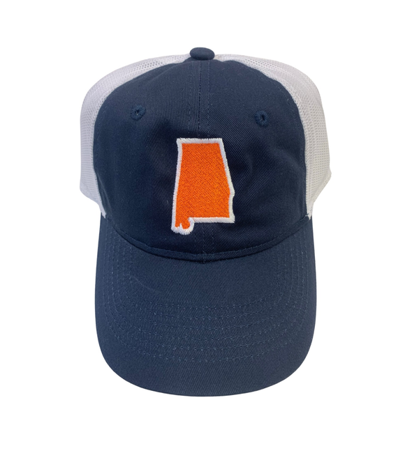 Navy/Orange State of Alabama Trucker Hat