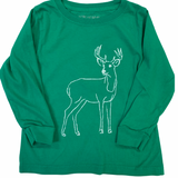 Long-Sleeve Green Deer T-Shirt