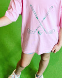 Short-Sleeve Light Pink Golf T-Shirt