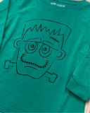 Long-Sleeve Green Frankenstein T-Shirt
