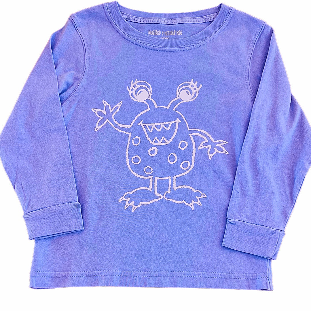 Long-Sleeve Purple Monster T-Shirt – Mustard & Ketchup Kids Official