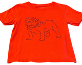 Short-Sleeve Red/Black Bulldog T-Shirt